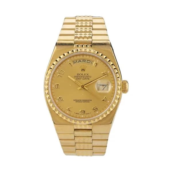 Rolex Montre Rolex Oysterquartz Day-Date 19028 Or Jaune 36 mm 1988