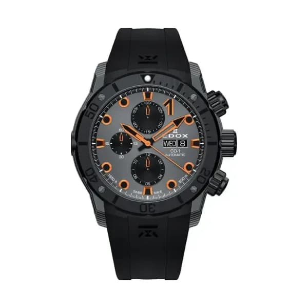 Edox Montre CO-1 Carbon Chronograph Automatic 01125-CCN-GNO