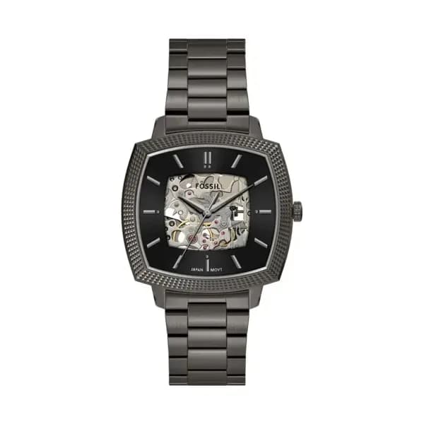 Fossil Montre automatique Homme Machine luxe Noir, Transparent