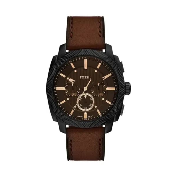 Fossil Montre Fossil Collection Machine en Cuir Marron