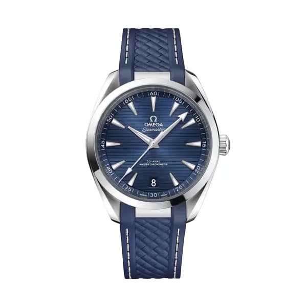 Omega Seamaster 41 mm, acier sur bracelet caoutchouc