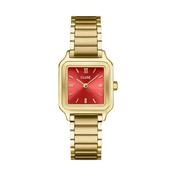 Cluse Gracieuse Petite Watch Steel, Watermelon Red, Gold Colour