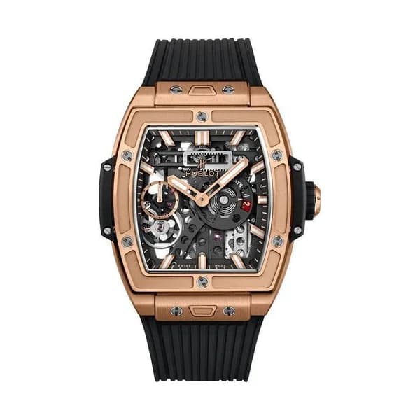 Hublot Montre Hublot Spirit of Big Bang Meca-10 King Gold bracelet caoutchouc noir 45 mm
