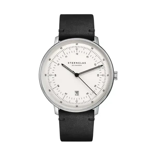 Sternglas Montre Hamburg Silver Vintage Nero S01-HH10-VI15