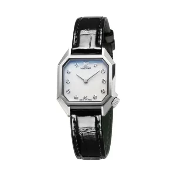 March LA.B Montre March LA.B Lady Mansart Electrique Nacre Acier Alligator Noir