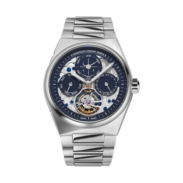 Frédérique Constant Montre Frédérique Constant Highlife Tourbillon Perpetual Calendar Manufacture automatique cadran squelette bracelet acier 41 mm