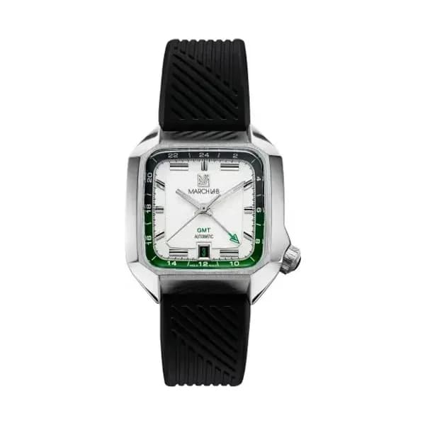 March LA.B Montre MARCH LA.B AM2 GMT Automatique White Bracelet Silicone