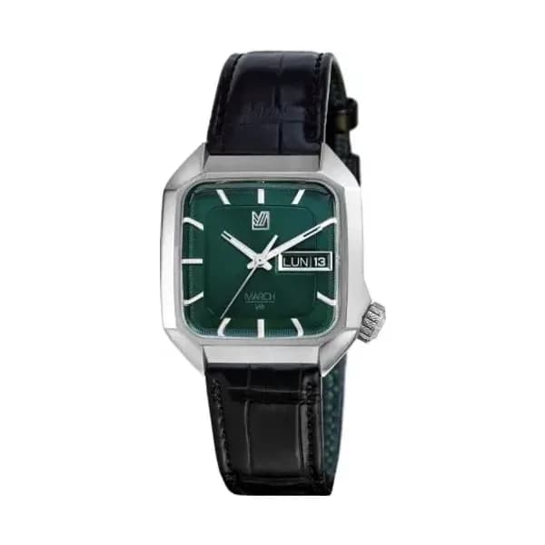 March LA.B Montre March LA.B AM2 Slim Electrique Forest Alligator Noir