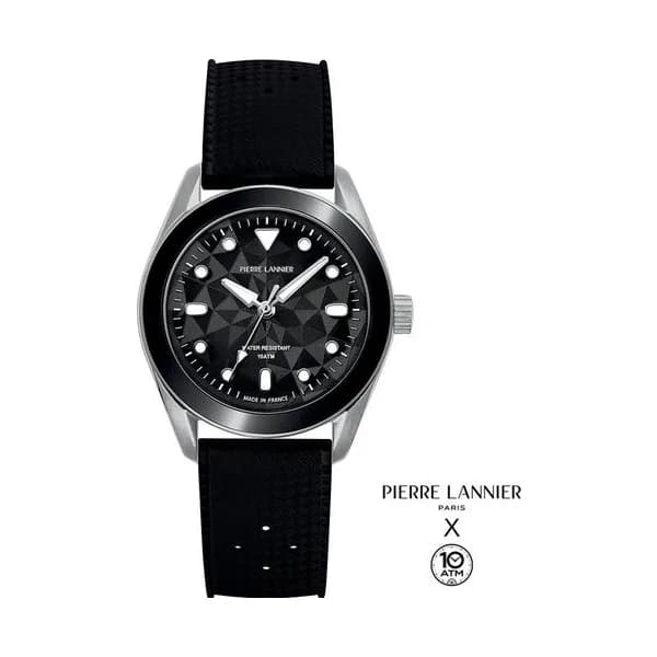 Pierre Lannier Montre Pierre Lannier Collection Bora en Caoutchouc Noir