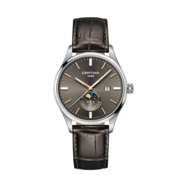 Certina Montre Certina DS-8 Moon Phase Quartz Cadran Gris