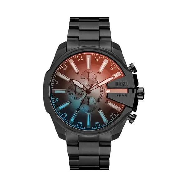 Diesel Montre Diesel Collection Mega Chief Slim en Acier et PVD Noir