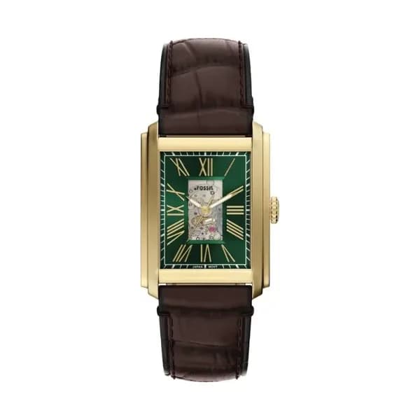 Fossil Montre Fossil Carraway Automatic Vert