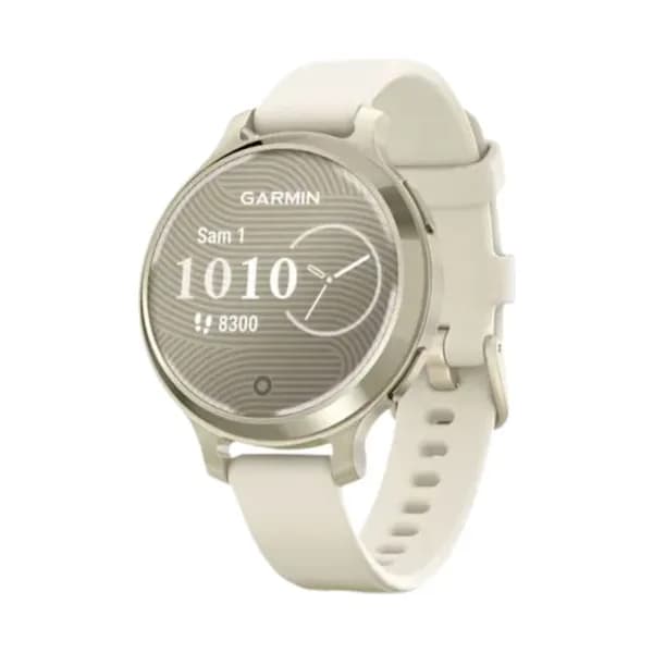 Garmin Montre Garmin Lily 2 Active Lunar Gold bracelet silicone blanc 38 mm