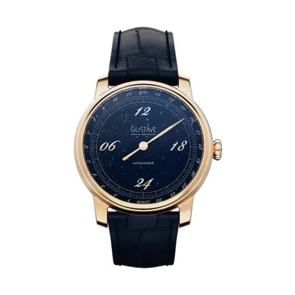 Gustave & Cie Montre 24H Paul Or Rose & Aventurine 39mm