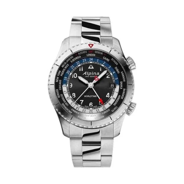 Alpina Montre Alpina Startimer Pilot Quartz Worldtimer 41 mm- AL-255B4S26B