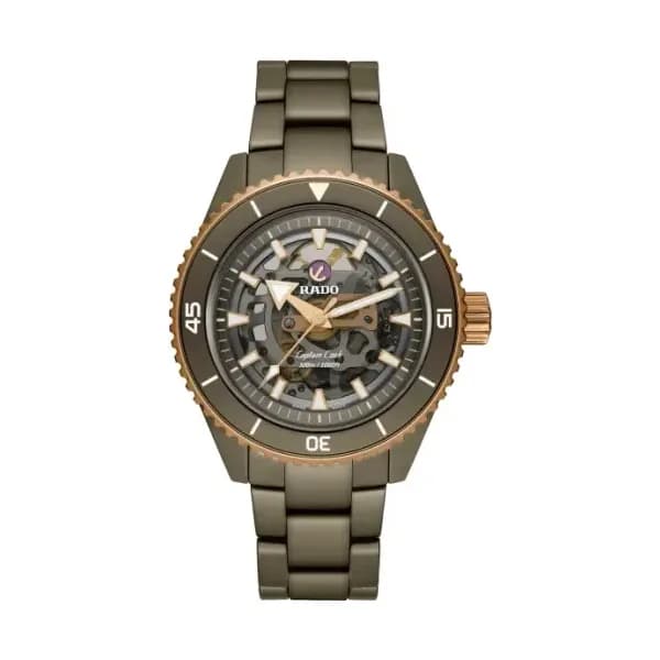 Rado Montre Rado Captain Cook High-Tech Ceramic Skeleton Vert Olive