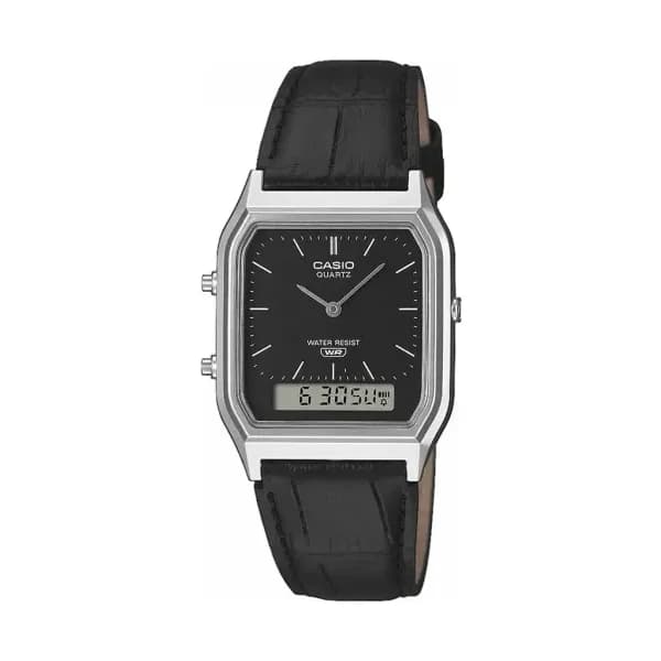 Casio Montre Casio Collection Vintage en Cuir Noir
