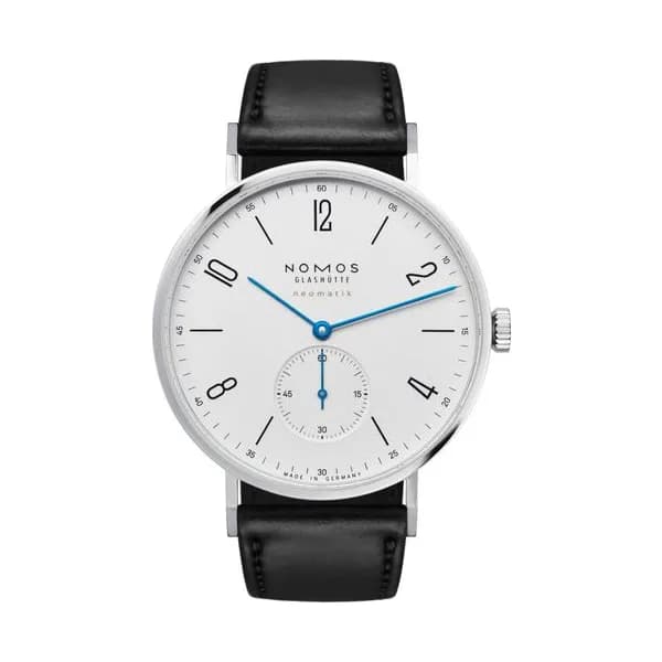 Nomos Montre NOMOS Tangente Neomatik 39 automatique bracelet cuir cousu main noir 38,5 mm