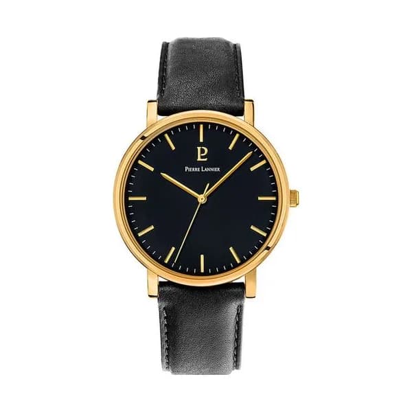 Pierre Lannier Montre Pierre Lannier Collection Essential en Cuir Noir