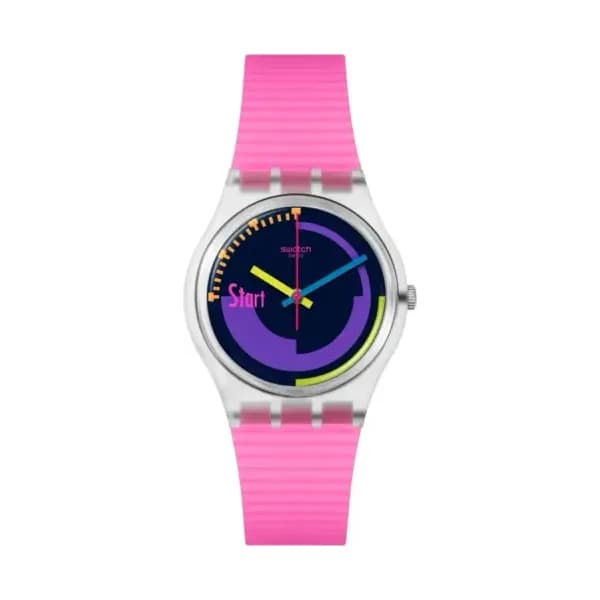 Swatch Montre Swatch Neon Pink Podium SO28K111