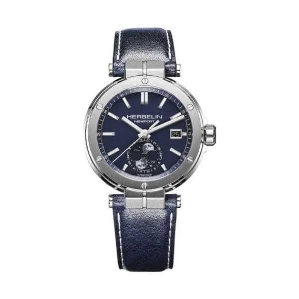 Michel Herbelin Montre Herbelin Newport Auto Phases de Lune Homme Automatique Phase de Lune - 2889A15LBL