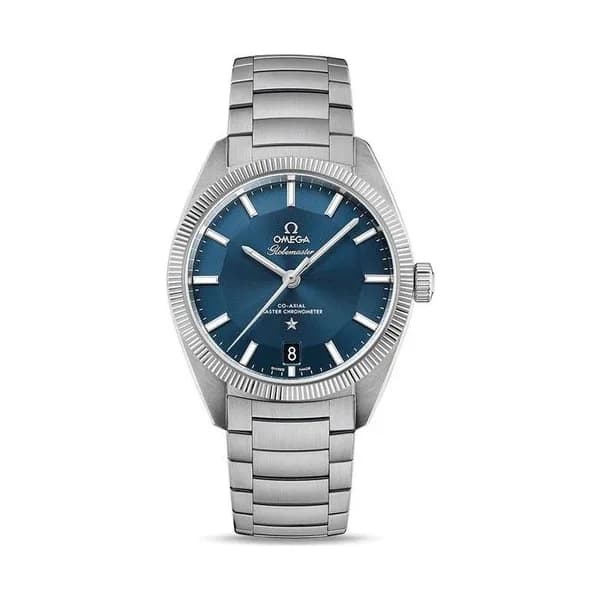 Omega Montre Omega Constellation Globemaster Co-Axial Master Chronometer cadran bleu bracelet acier 39 mm