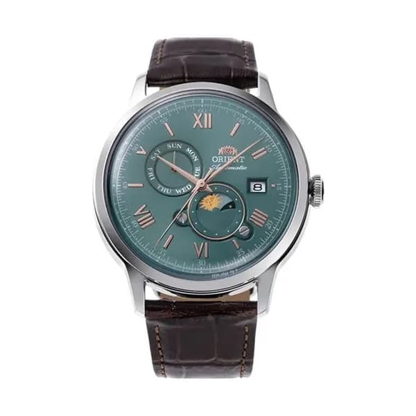 Orient Montre Automatique Orient Collection Classic Sun &amp; Moon en Cuir Marron