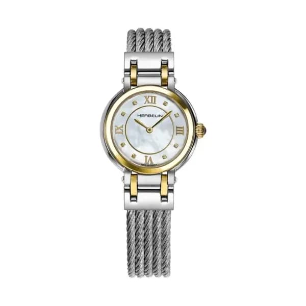 Michel Herbelin Montre Galet Dame 28MM Bico. 2N Cable 17430BCT59