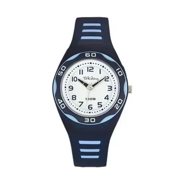 Tekday Montre TekDay en Plastique Bleu