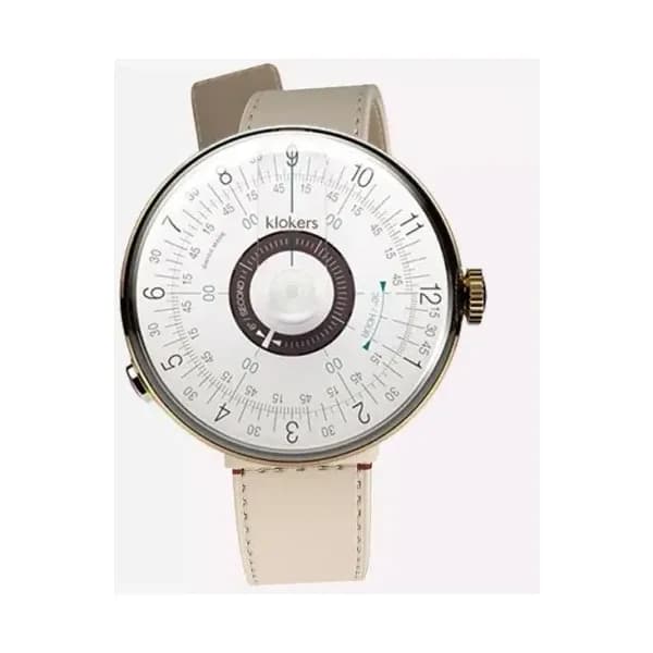 Klokers Montre Klokers KLOK-08 Bracelet Cuir Ivoire