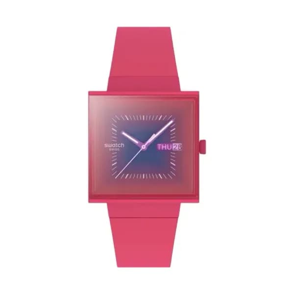 Swatch Montre Squarely Berry SO34R700