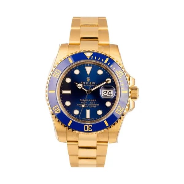 Rolex Montre Rolex Submariner Date or jaune 116618LB automatique 40 mm stickée