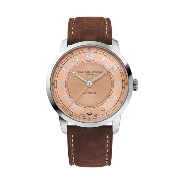 Frédérique Constant Montre Frédérique Constant Classics Première "Europe Edition" Automatique cadran saumon bracelet cuir 38,5 mm