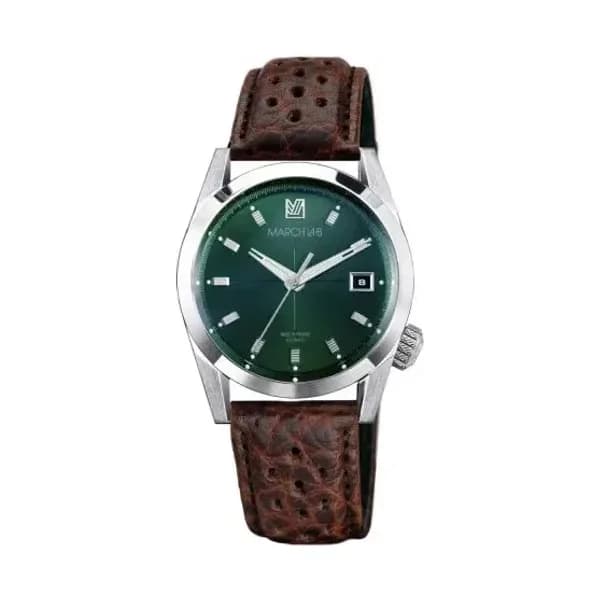 March LA.B Montre March LA.B AM89 Automatique Cadran Grall Bison Sauvage Perforé Marron