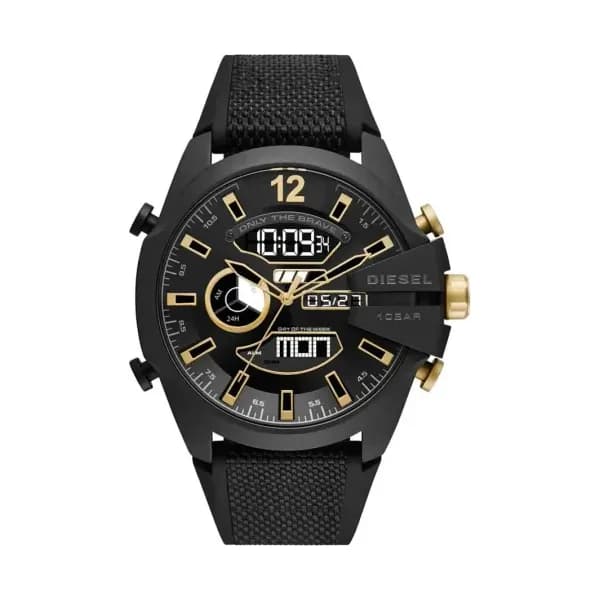 Diesel Montre Homme DIESEL MEGA CHIEF en Nylon et Silicone Noir
