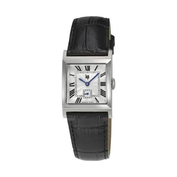 Lip Montre Lip Churchill C26 quartz cadran argenté bracelet noir 26 x 26 mm