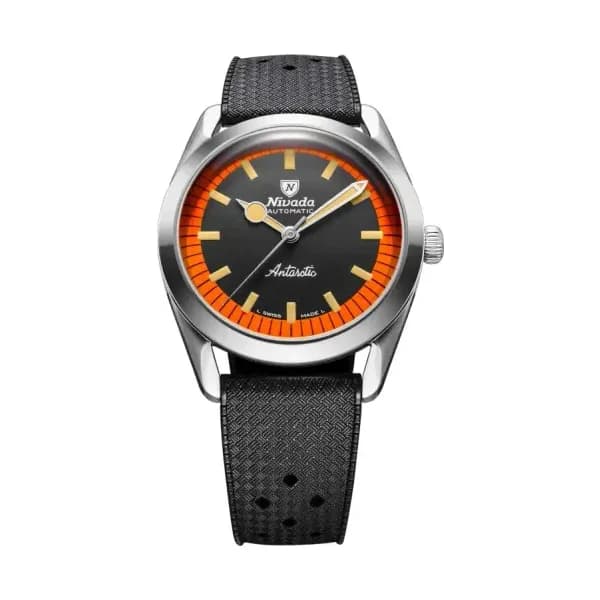 Nivada Grenchen Montre Super Antarctic Black & Orange 38mm no date 32057A