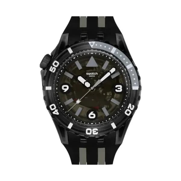 Swatch Montre Swatch Collection Scubaqua en Silicone Noir