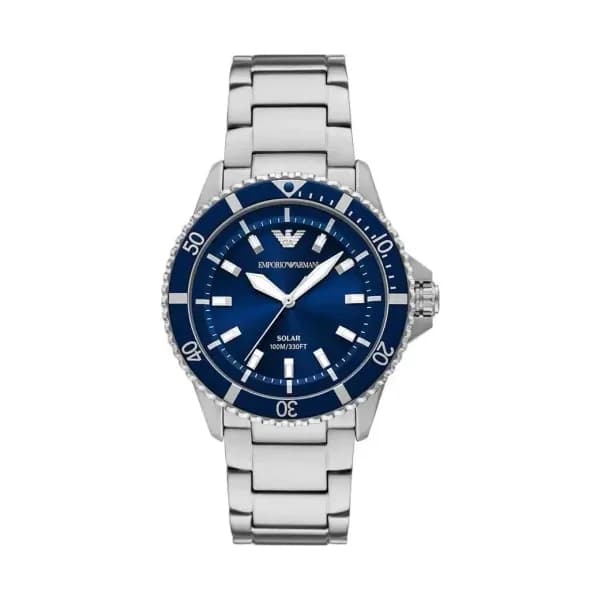 Emporio Armani Montre quartz solaire Homme World explorer Bleu