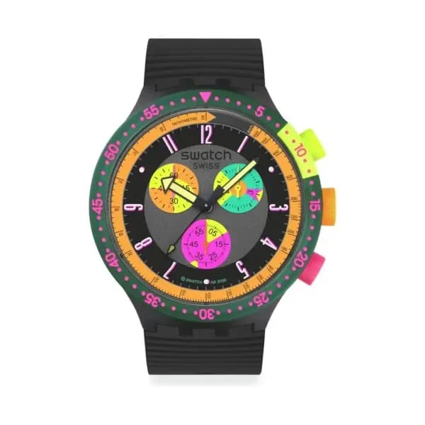 Swatch Montre quartz Mixte Neon 3 Multicolore