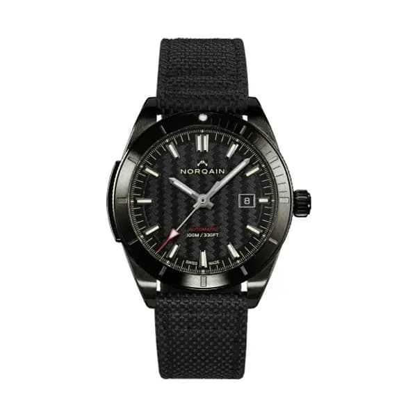 NORQAIN Montre Norqain Adventure Sport Bracelet Tissu Noir Cadran Noir