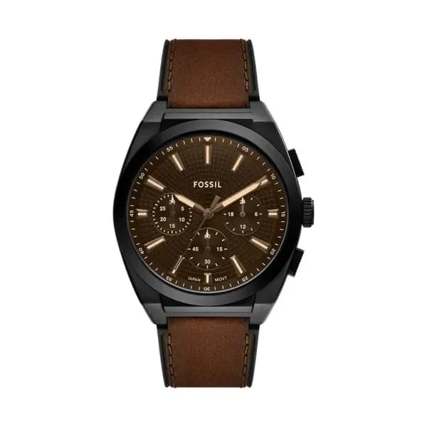 Fossil Montre Fossil Collection Everett en Cuir Marron