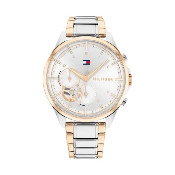 Tommy Hilfiger Montre Tommy Hilfiger en Acier Argenté et Doré Rose
