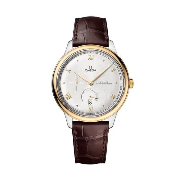 Omega De Ville 41 mm, acier - or jaune sur bracelet en cuir