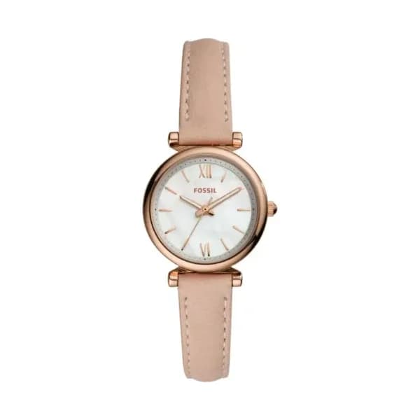 Fossil Montre Analogique Femme Fossil Cuir Rose ES4699
