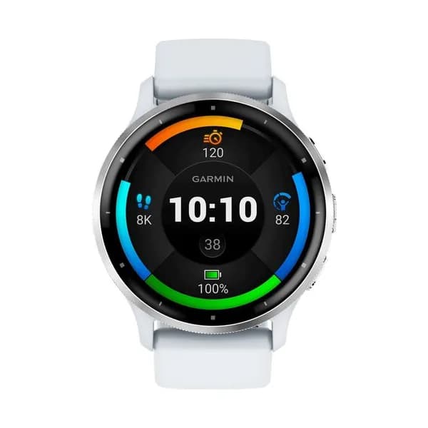 Garmin Montre connectée Garmin Venu 3 Silver bracelet silicone blanc 45 mm
