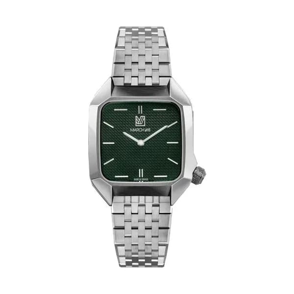 March LA.B Montre March LA.B AM2 XS Mécanique Grall acier cadran vert bracelet acier 32 mm