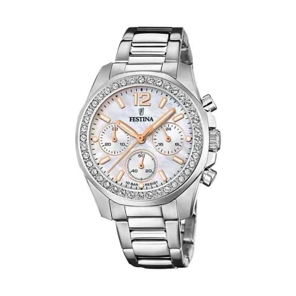 Festina Montre Femme Festina Boyfriend Collection en Acier Gris