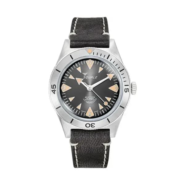 Squale Montre Super-Squale Big Arrows Black Leather SUPERSSABK.PN