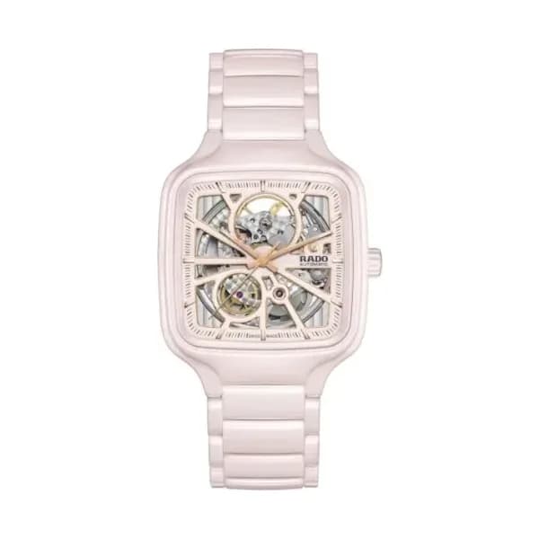 Rado Montre Rado True Square Automatic Open Heart Céramique Rose 38 mm
